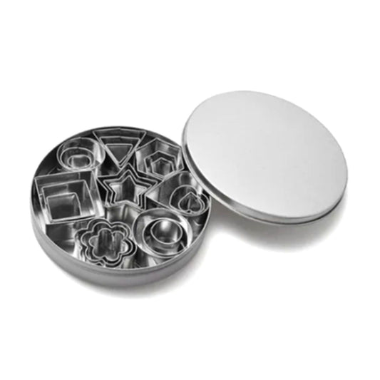 24 Pcs Cookie Cutters Set Biscuit Mould 430 Stainless Steel Vegetable Fruit Cutters for DIY Baking Cooking