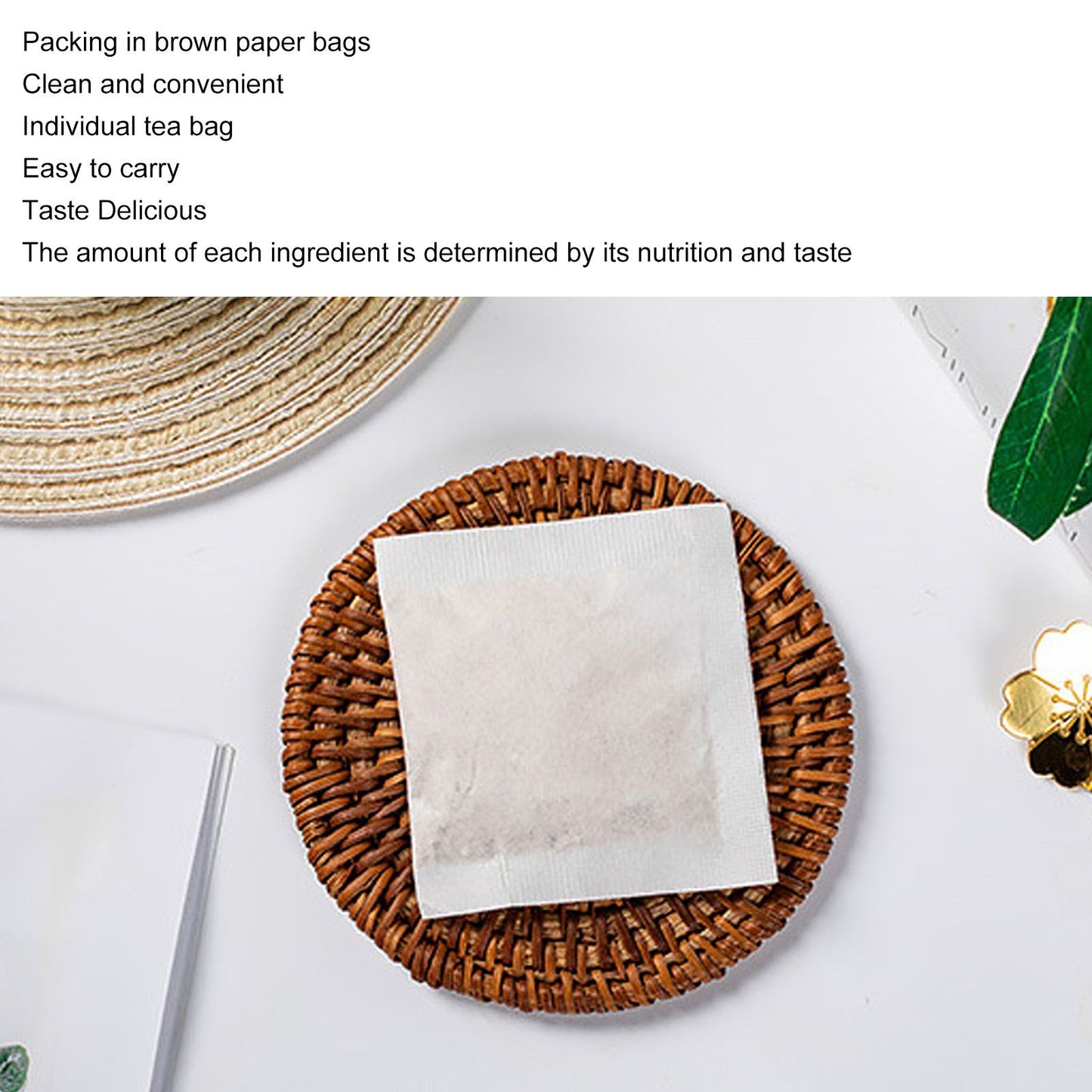 120g Natural Tea Lily Jujube Lotus Seed Cape Jasmine Combination Tea Individual Tea Bag 30 Counts
