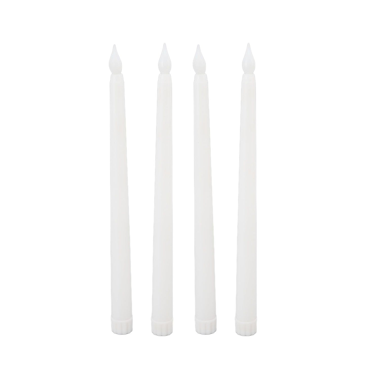 4 Pcs LED Candles Smoke Free Flameless Safe Environmentally Friendly Warm Light Electric LED Taper Candle White