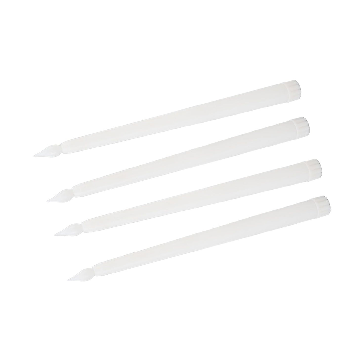 4 Pcs LED Candles Smoke Free Flameless Safe Environmentally Friendly Warm Light Electric LED Taper Candle White