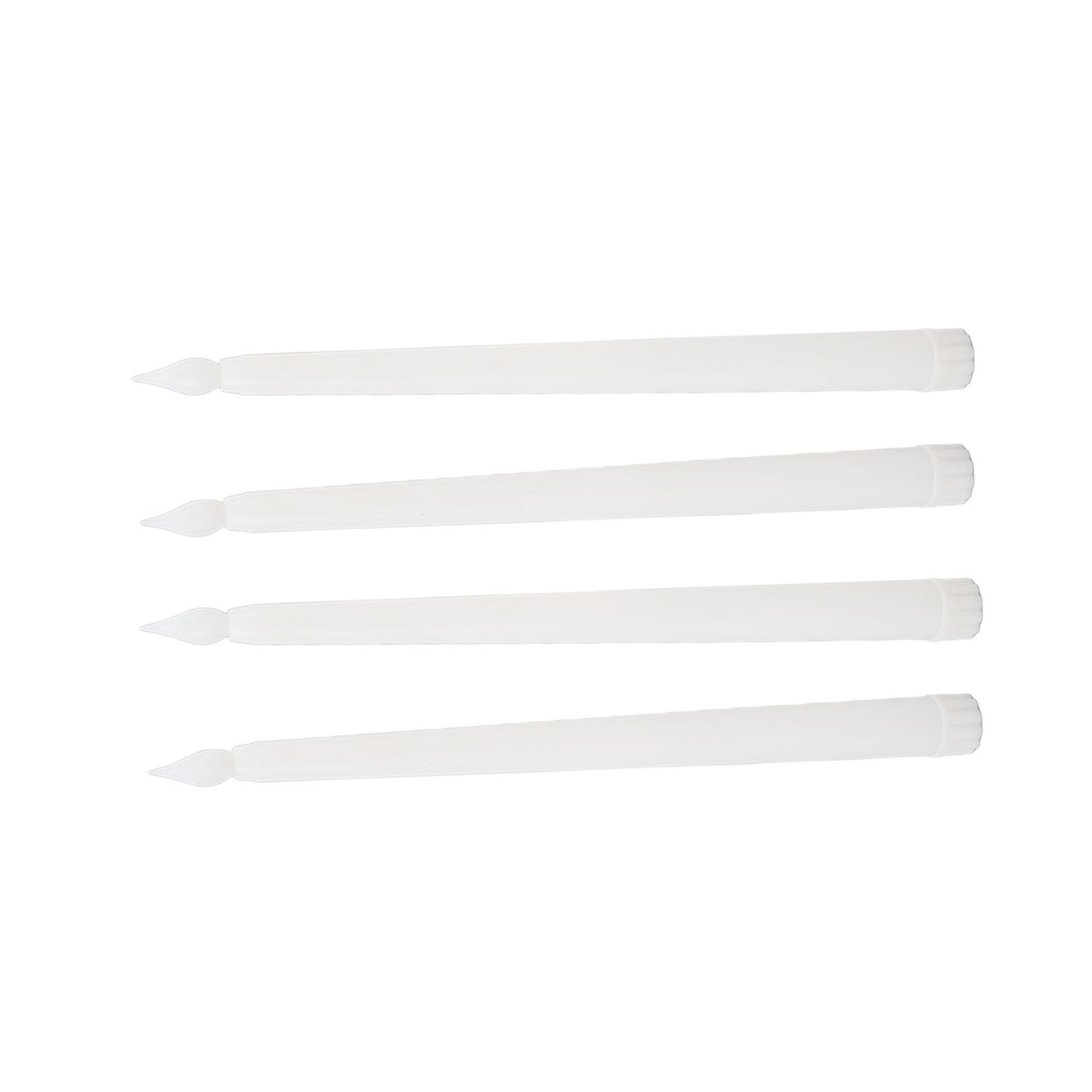 4 Pcs LED Candles Smoke Free Flameless Safe Environmentally Friendly Warm Light Electric LED Taper Candle White
