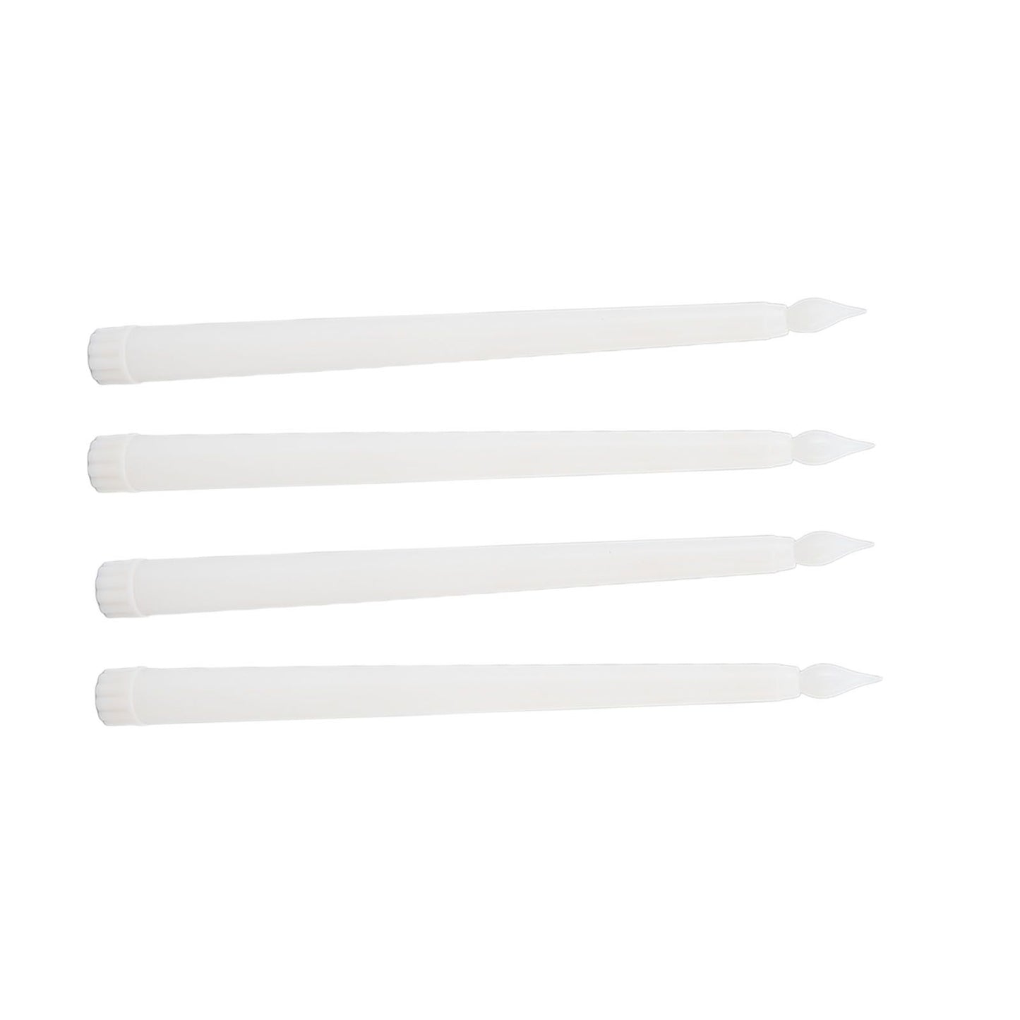4 Pcs LED Candles Smoke Free Flameless Safe Environmentally Friendly Warm Light Electric LED Taper Candle White