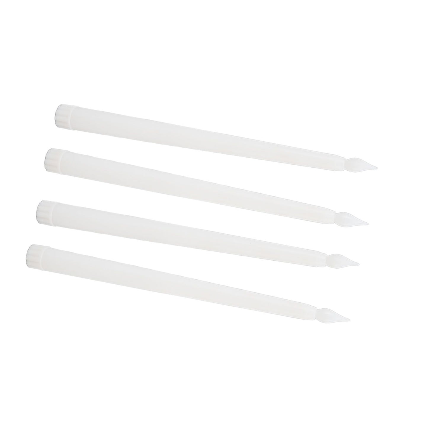 4 Pcs LED Candles Smoke Free Flameless Safe Environmentally Friendly Warm Light Electric LED Taper Candle White
