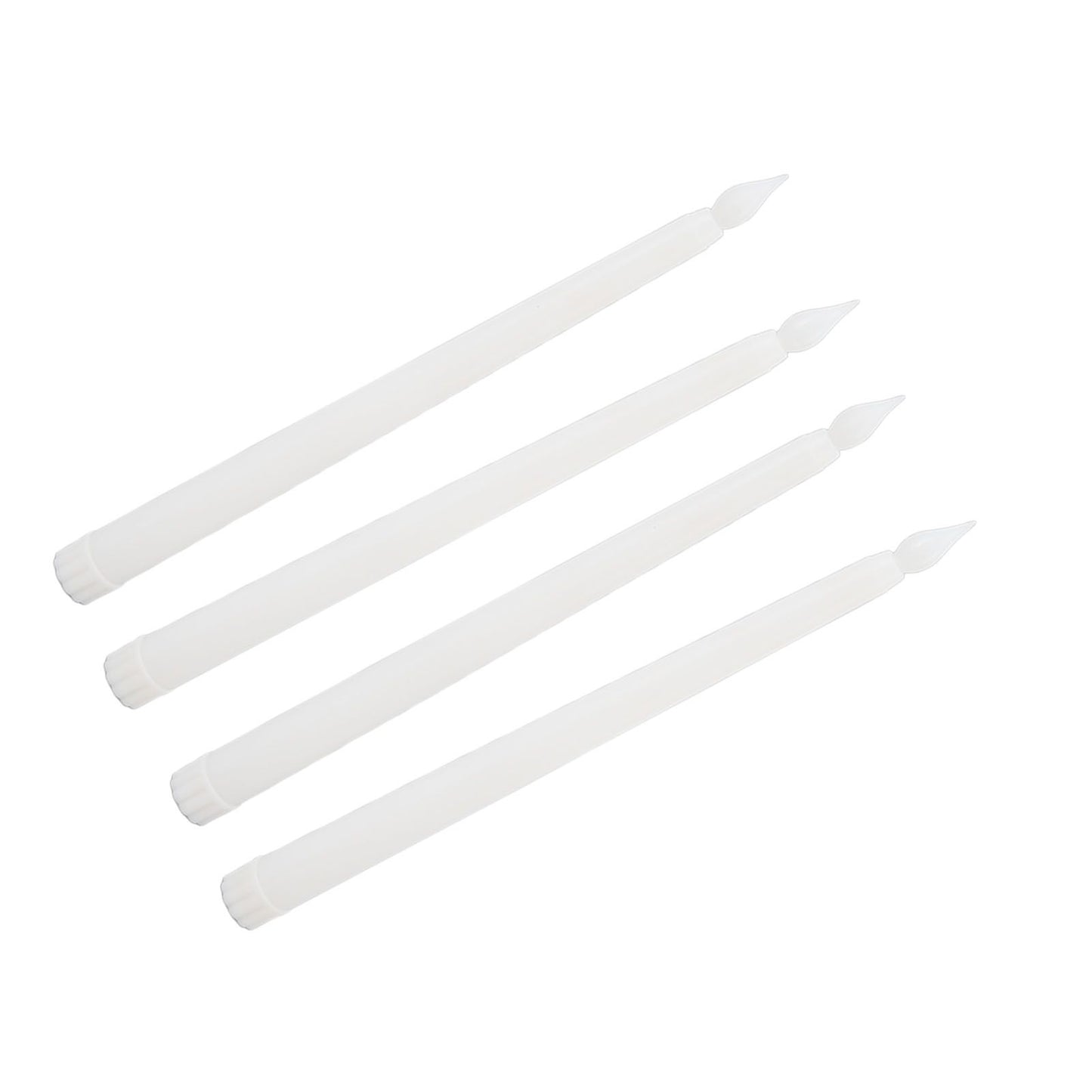 4 Pcs LED Candles Smoke Free Flameless Safe Environmentally Friendly Warm Light Electric LED Taper Candle White