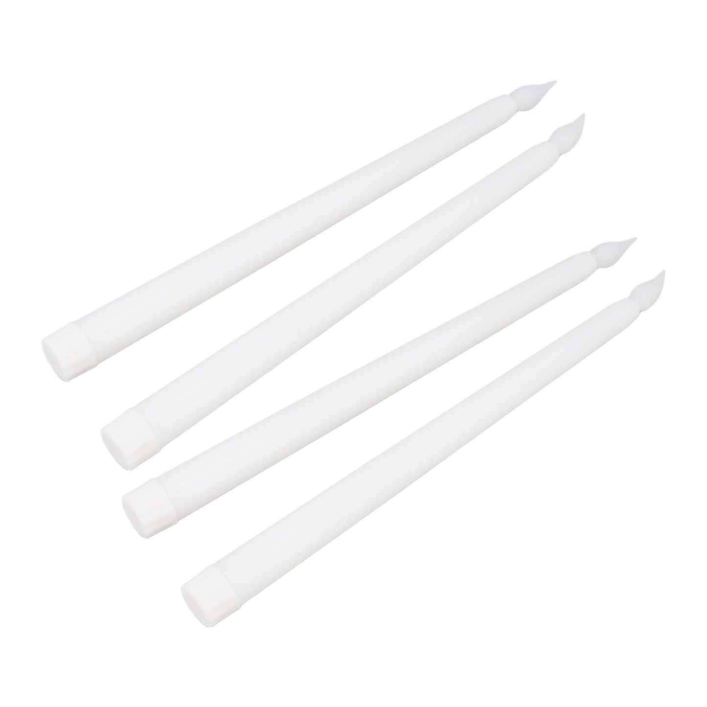 4 Pcs LED Candles Smoke Free Flameless Safe Environmentally Friendly Warm Light Electric LED Taper Candle White