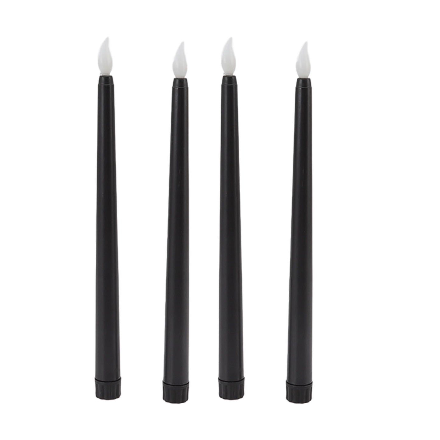 4 Pcs LED Candles Smoke Free Flameless Safe Environmentally Friendly Warm Light Electric LED Taper Candle Black