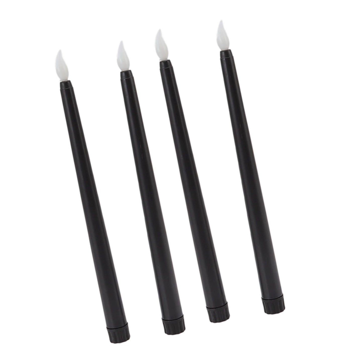 4 Pcs LED Candles Smoke Free Flameless Safe Environmentally Friendly Warm Light Electric LED Taper Candle Black