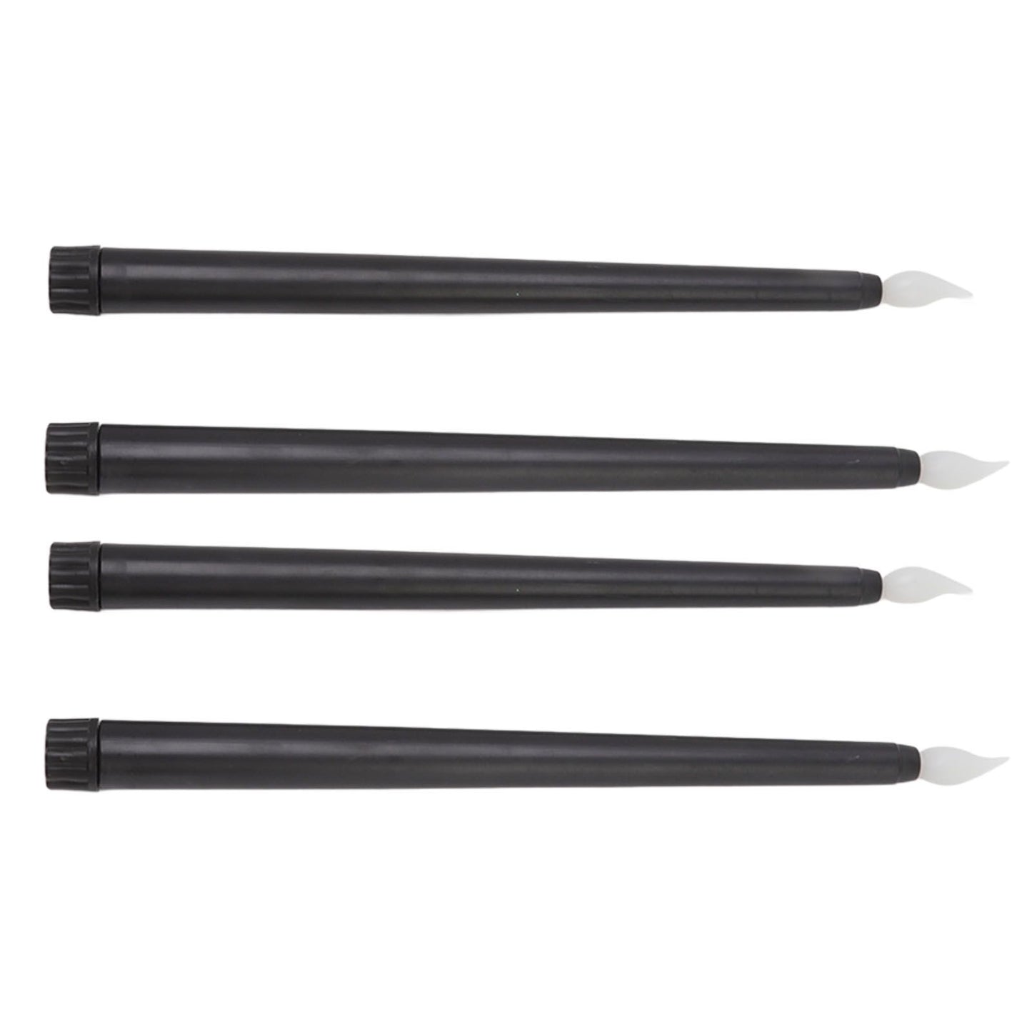 4 Pcs LED Candles Smoke Free Flameless Safe Environmentally Friendly Warm Light Electric LED Taper Candle Black