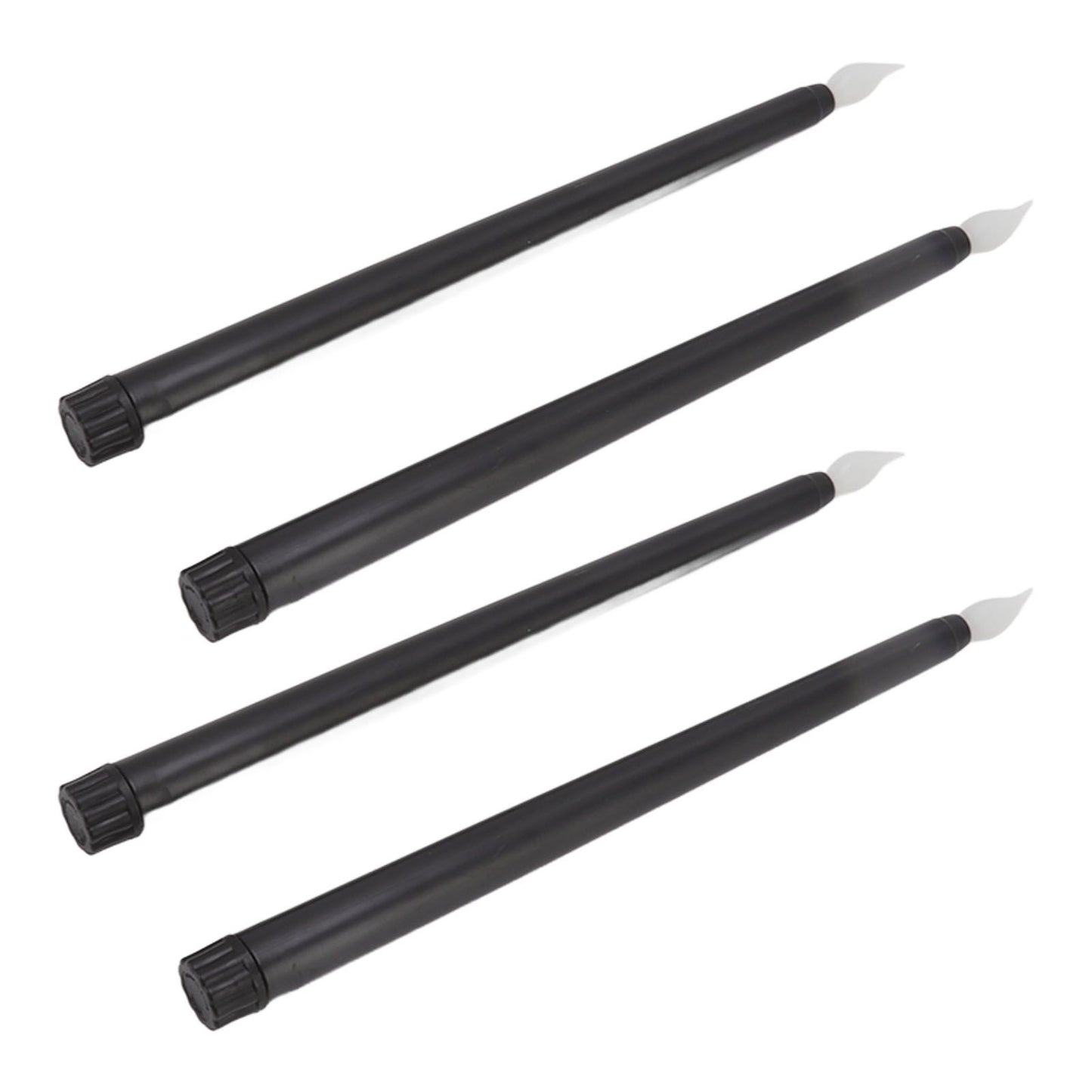 4 Pcs LED Candles Smoke Free Flameless Safe Environmentally Friendly Warm Light Electric LED Taper Candle Black