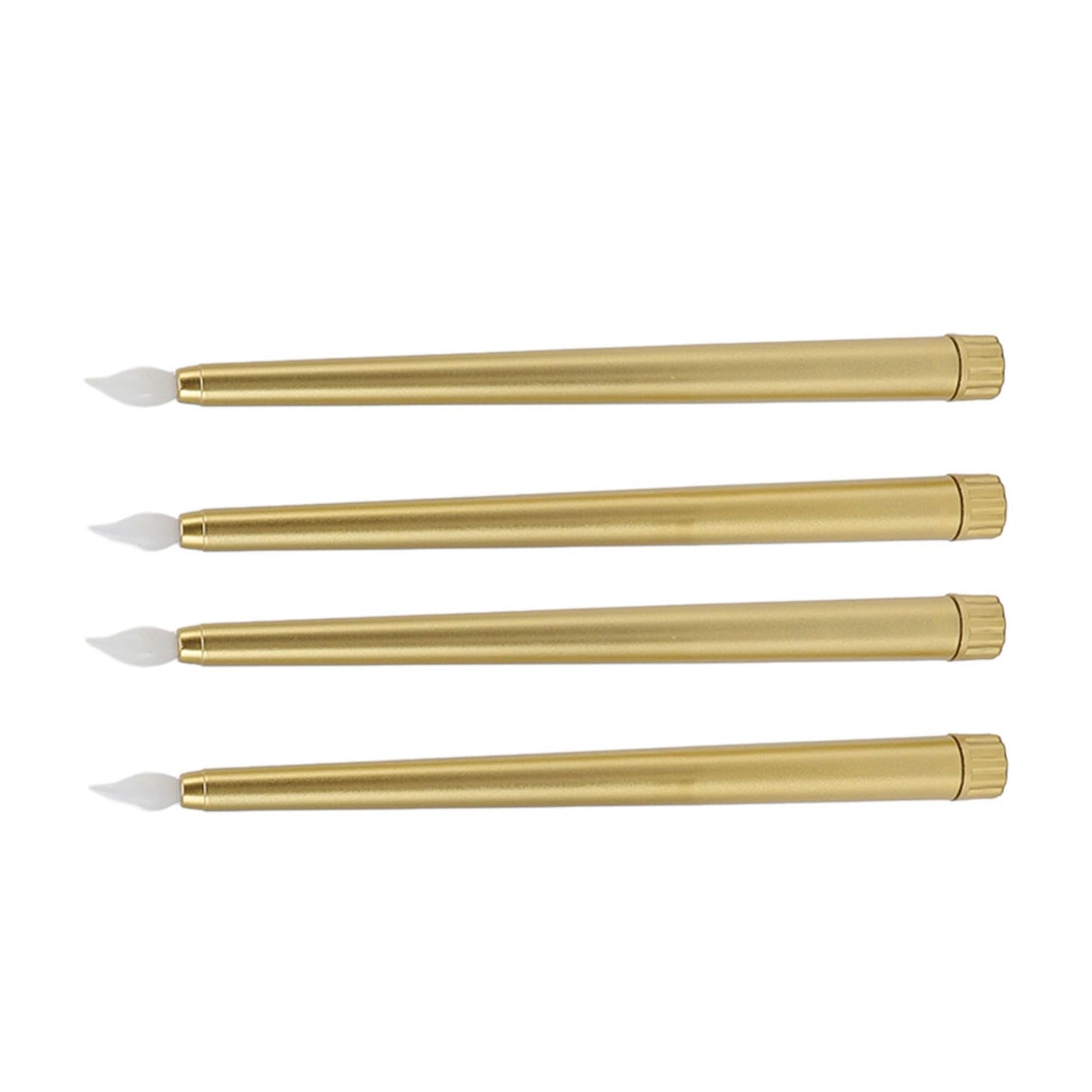 4 Pcs LED Candles Smoke Free Flameless Safe Environmentally Friendly Warm Light Electric LED Taper Candle Gold