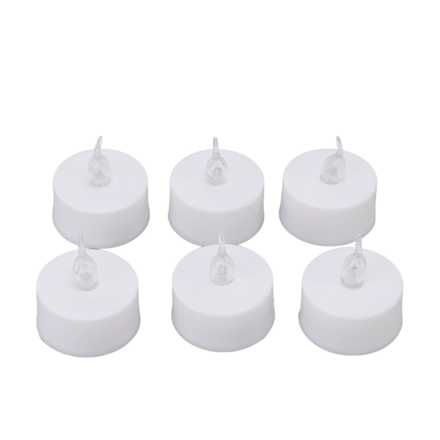 12Pcs Flameless LED Candle Light Tea Lights Candles with Color Transparent Wick Halloween Holiday Party Room Ambinece Props