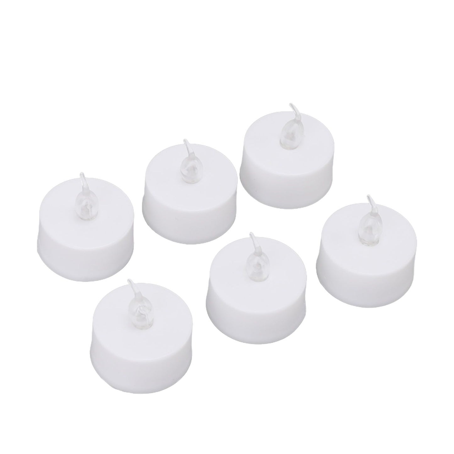 12Pcs Flameless LED Candle Light Tea Lights Candles with Color Transparent Wick Halloween Holiday Party Room Ambinece Props
