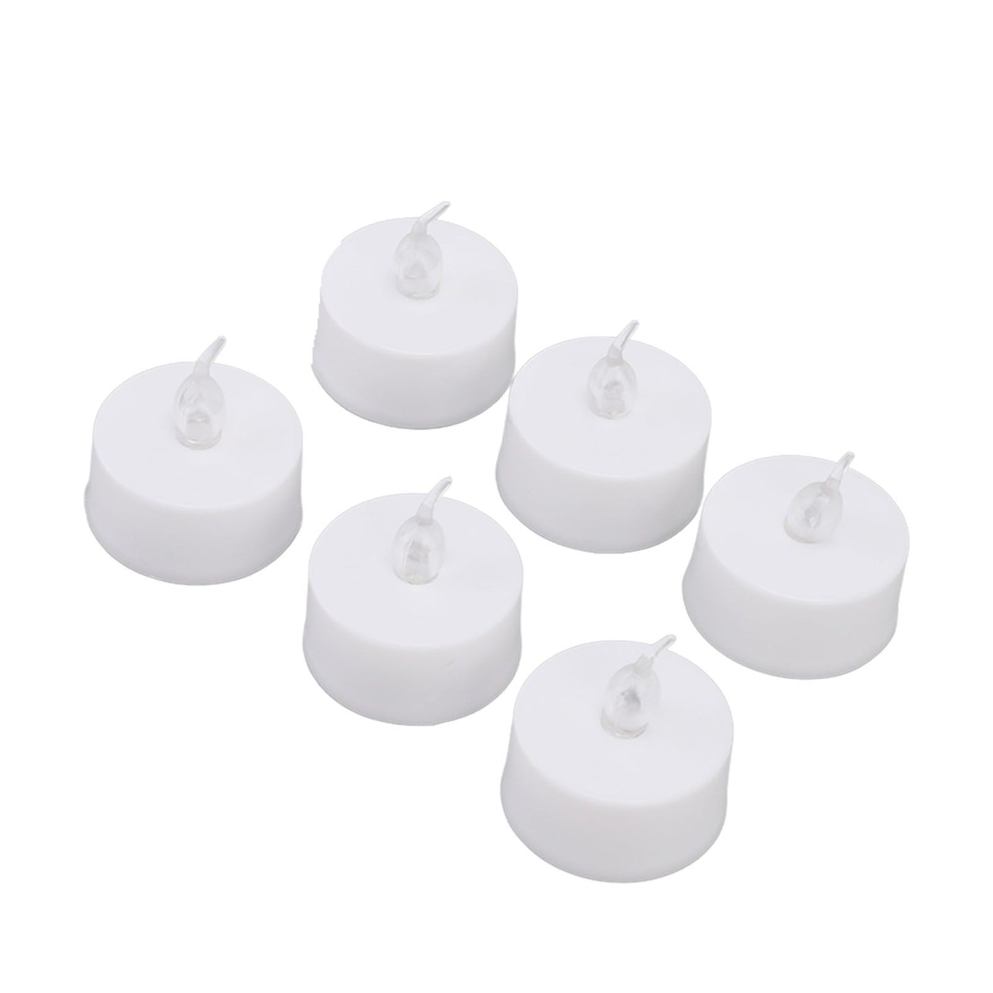 12Pcs Flameless LED Candle Light Tea Lights Candles with Color Transparent Wick Halloween Holiday Party Room Ambinece Props