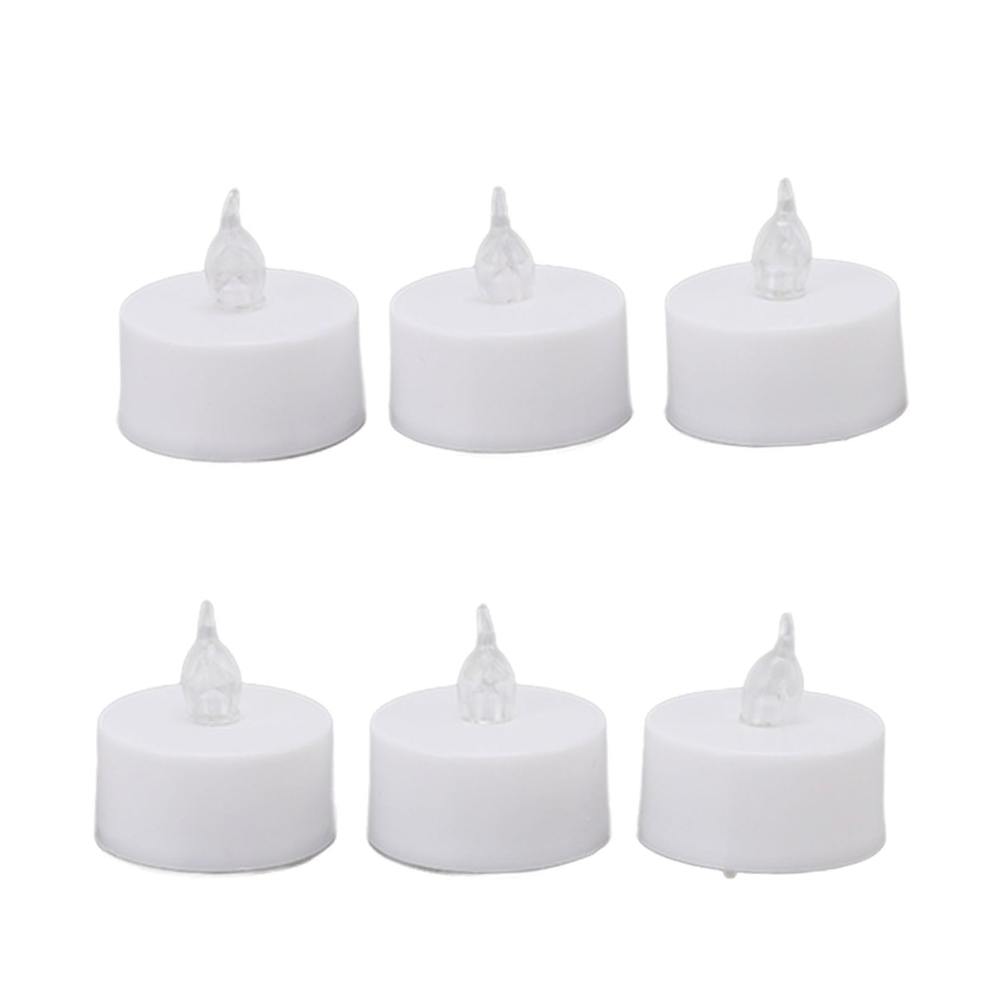12Pcs Flameless LED Candle Light Tea Lights Candles with Color Transparent Wick Halloween Holiday Party Room Ambinece Props