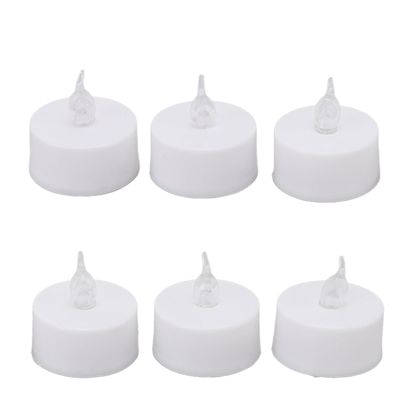 12Pcs Flameless LED Candle Light Tea Lights Candles with Color Transparent Wick Halloween Holiday Party Room Ambinece Props