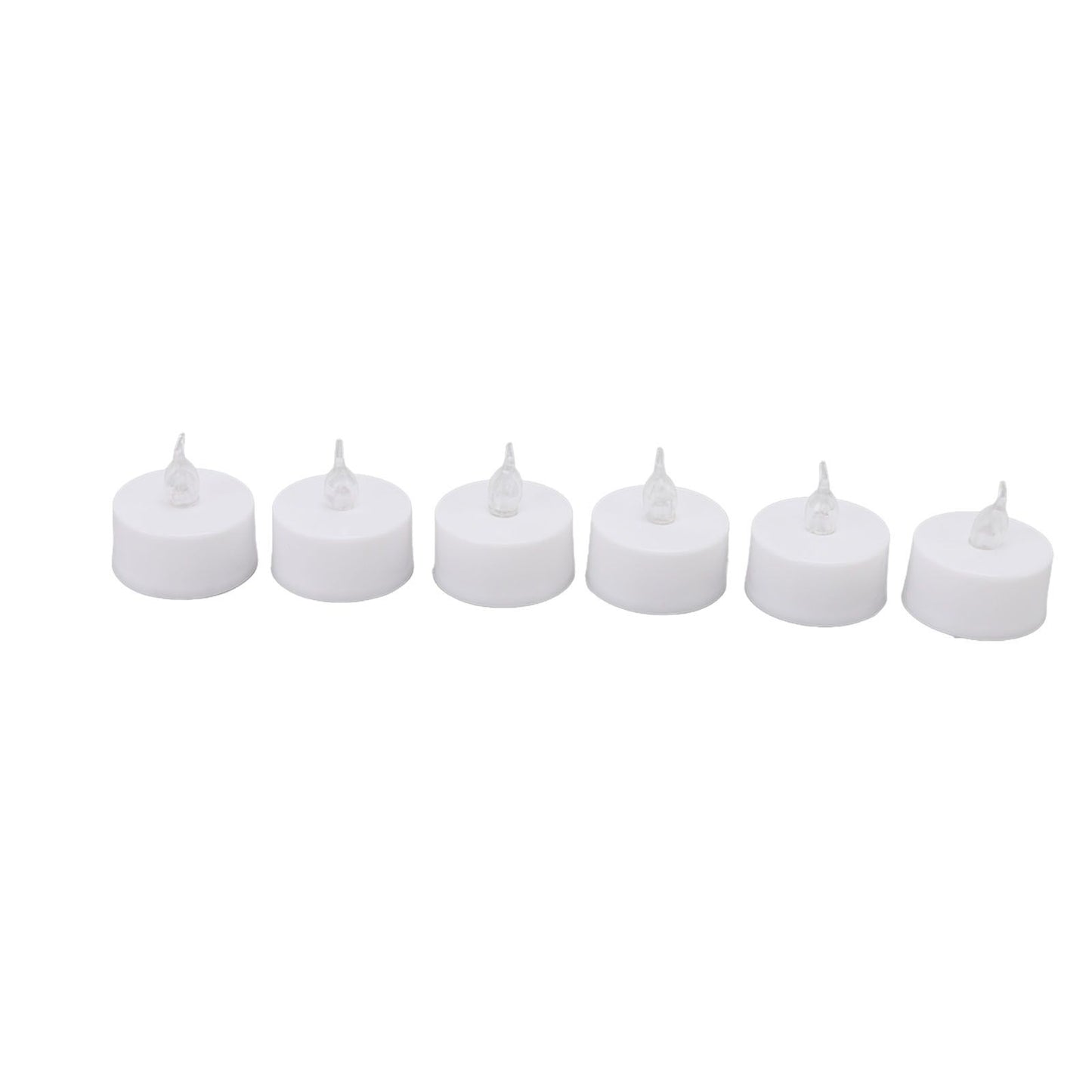 12Pcs Flameless LED Candle Light Tea Lights Candles with Color Transparent Wick Halloween Holiday Party Room Ambinece Props