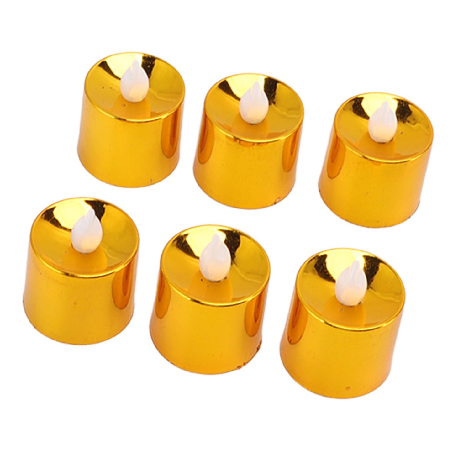 12 Pcs Electrogilding LED Electronic Candle Lamp for Christmas Wedding Birthday Party Home Decor Golden