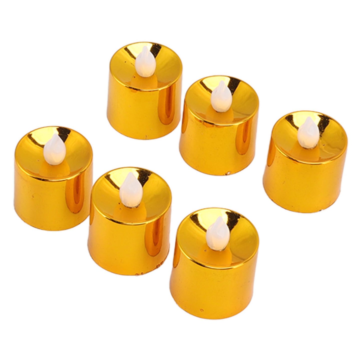 12 Pcs Electrogilding LED Electronic Candle Lamp for Christmas Wedding Birthday Party Home Decor Golden