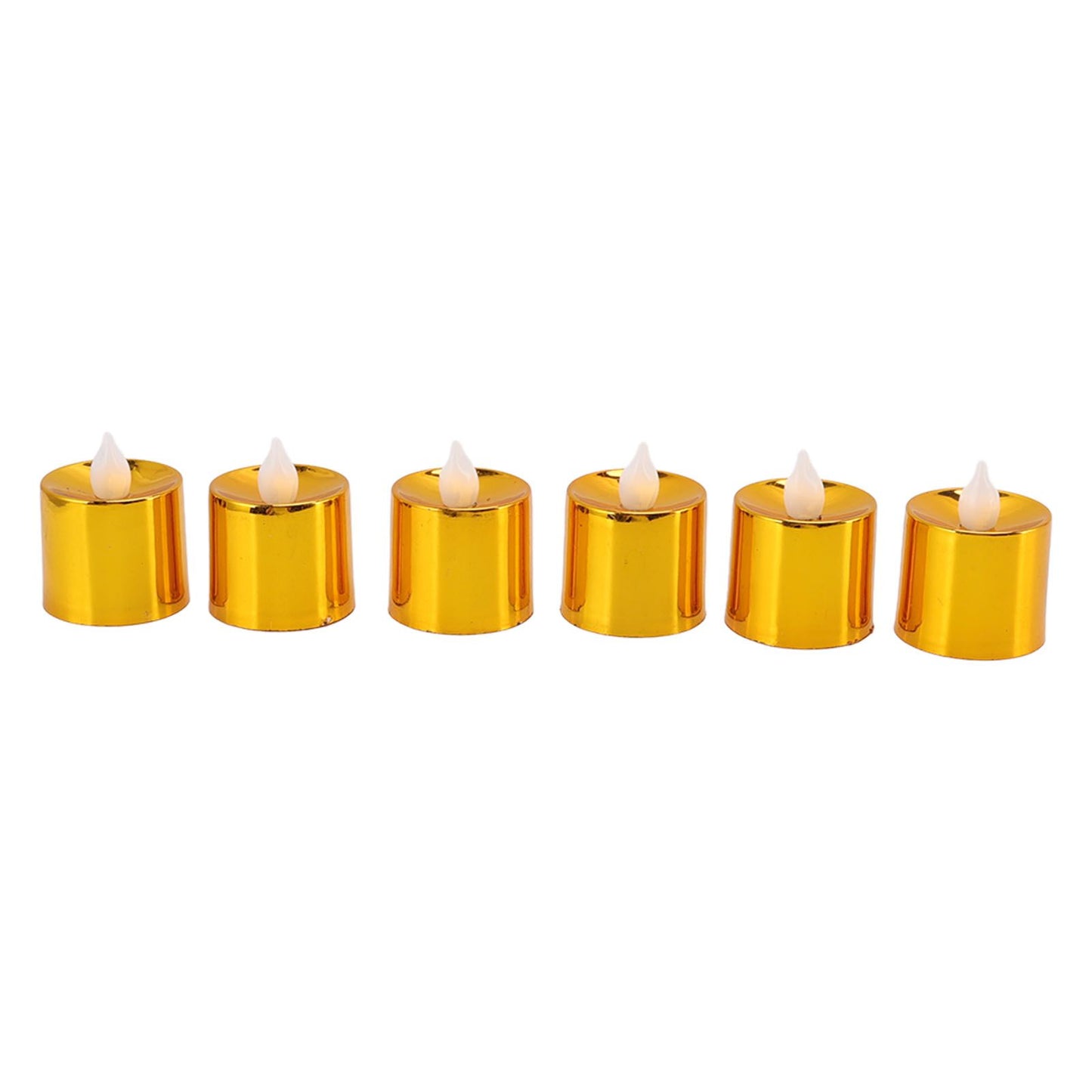 12 Pcs Electrogilding LED Electronic Candle Lamp for Christmas Wedding Birthday Party Home Decor Golden