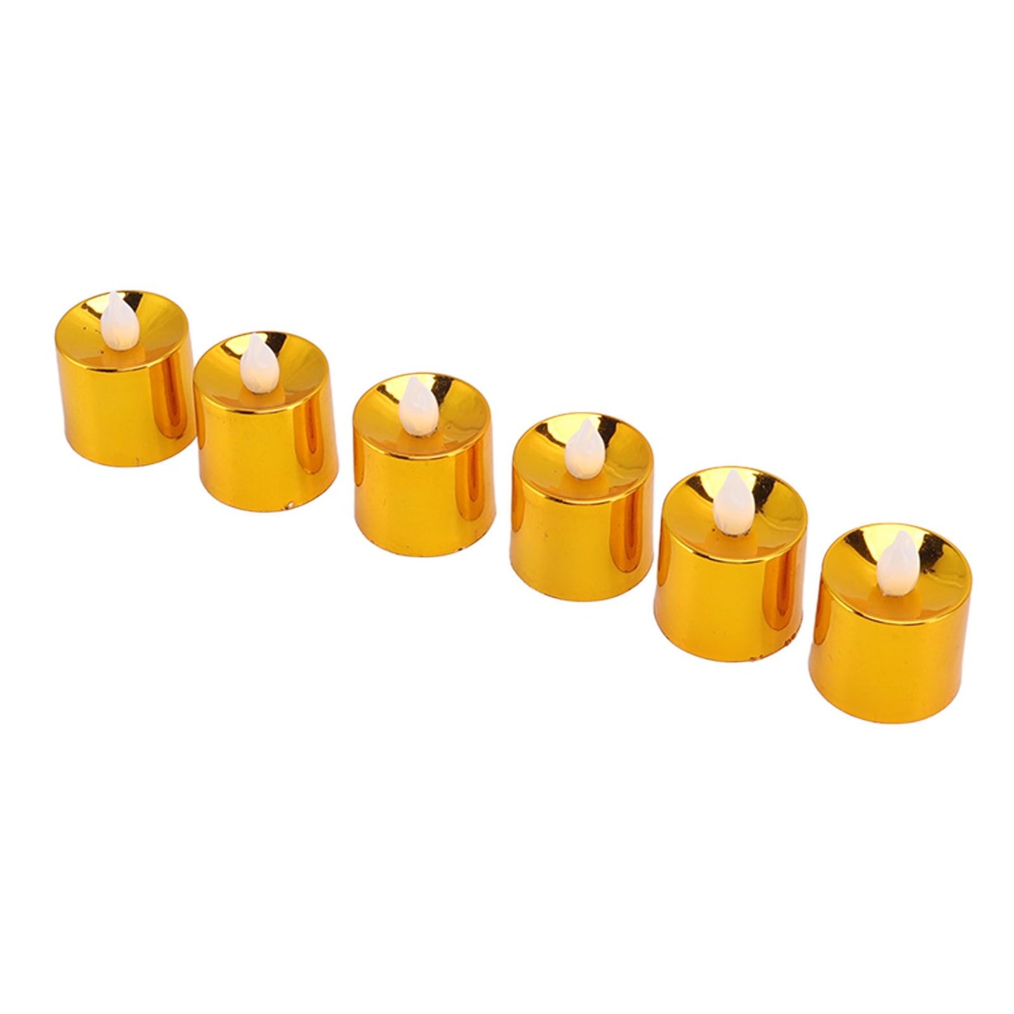 12 Pcs Electrogilding LED Electronic Candle Lamp for Christmas Wedding Birthday Party Home Decor Golden