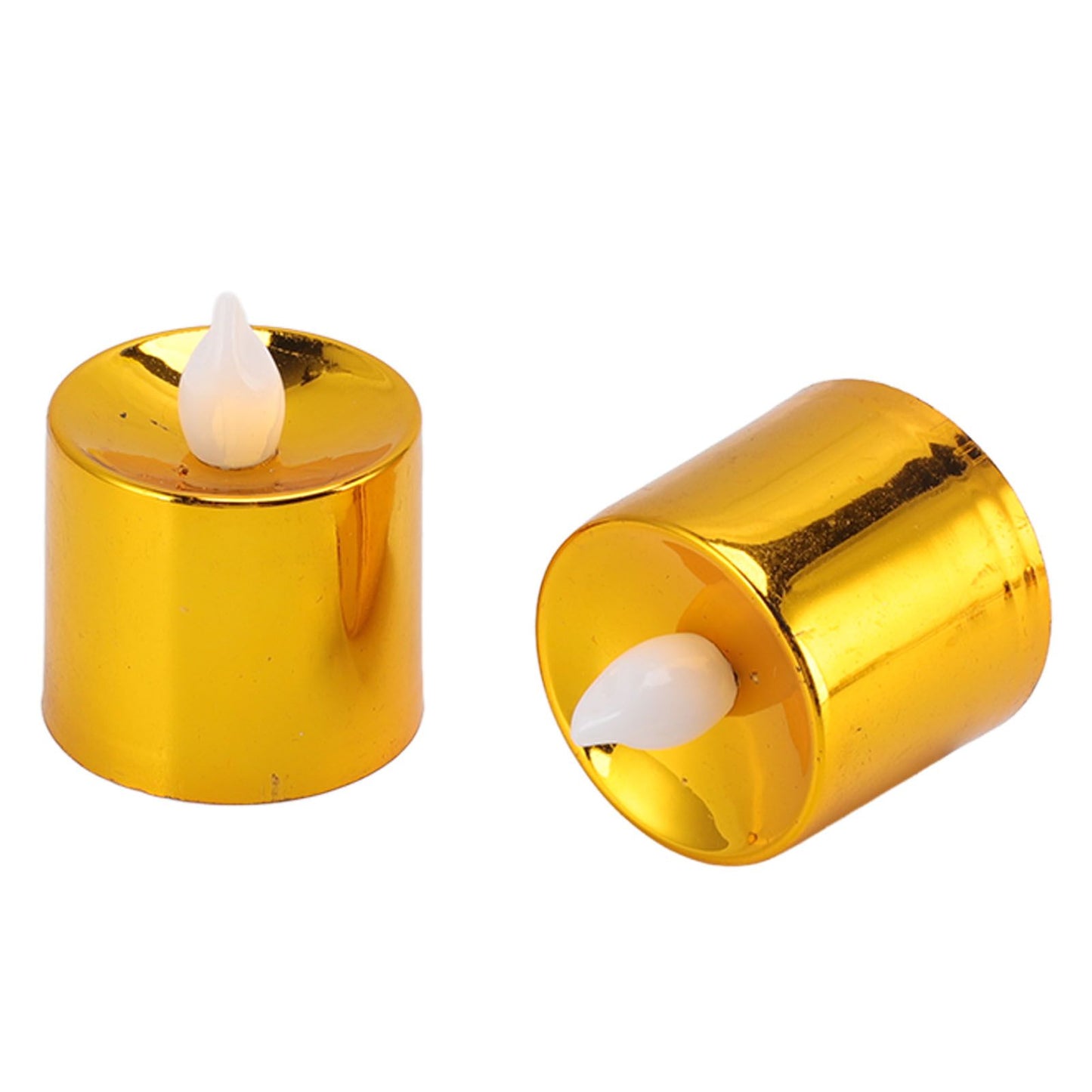 12 Pcs Electrogilding LED Electronic Candle Lamp for Christmas Wedding Birthday Party Home Decor Golden