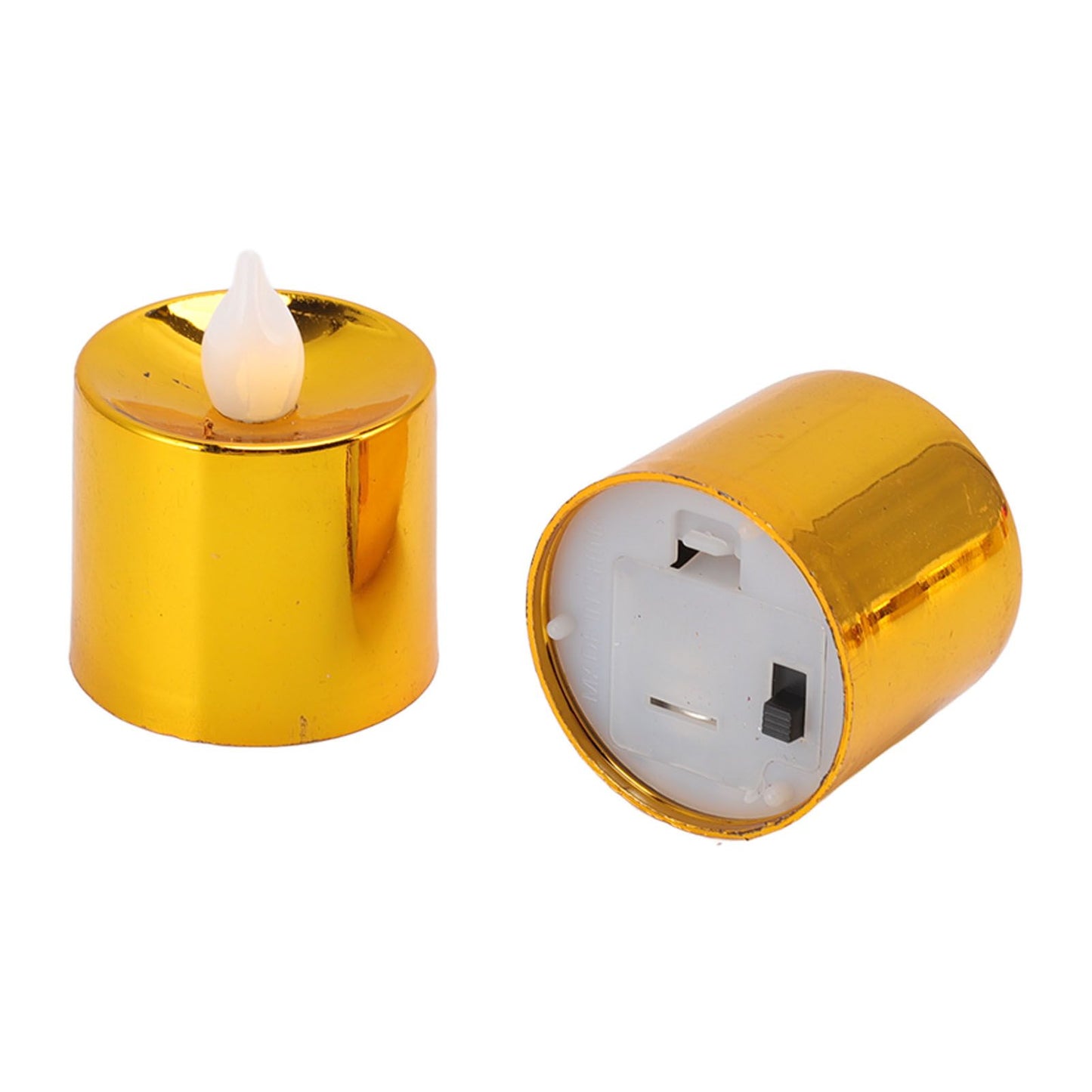 12 Pcs Electrogilding LED Electronic Candle Lamp for Christmas Wedding Birthday Party Home Decor Golden