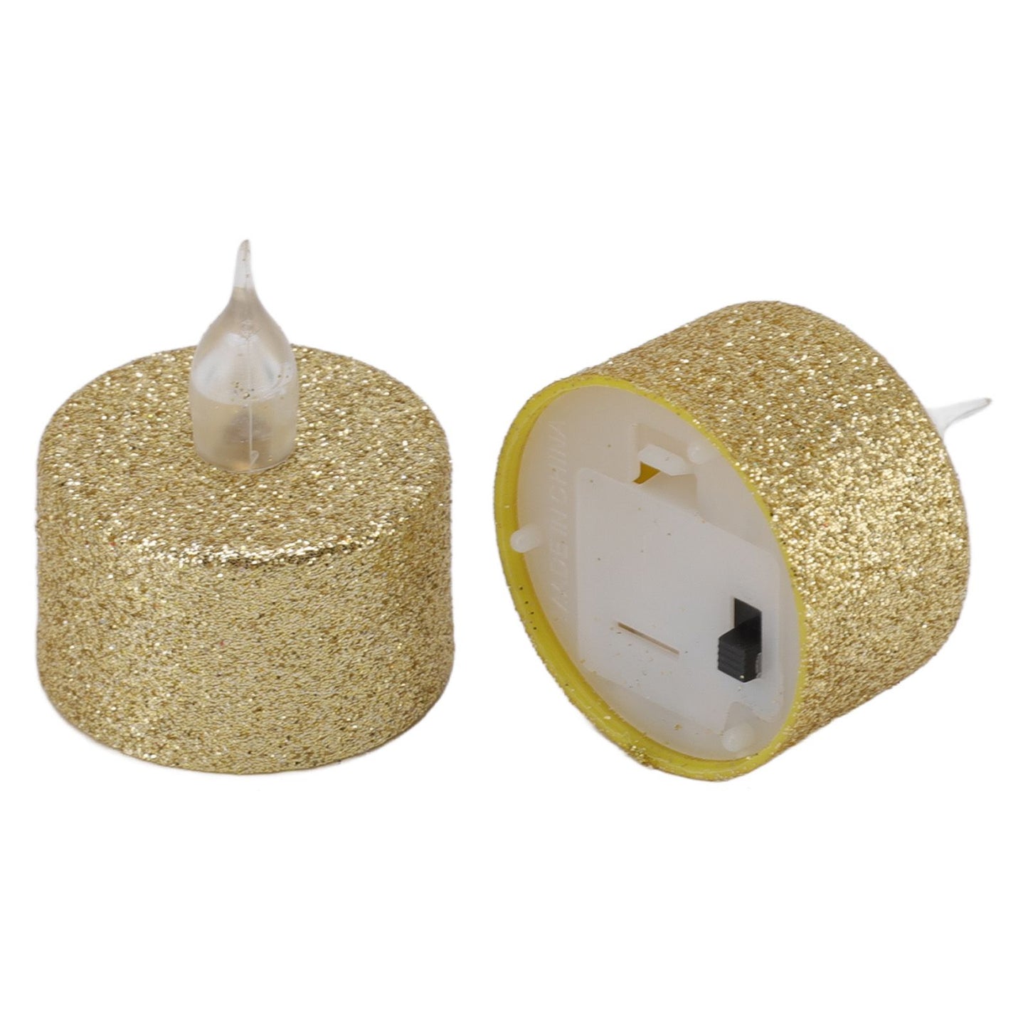 LED Candle Light Flameless Battery Operated Decorative Electronic Tea Light for Christmas Wedding 12pcs Gold