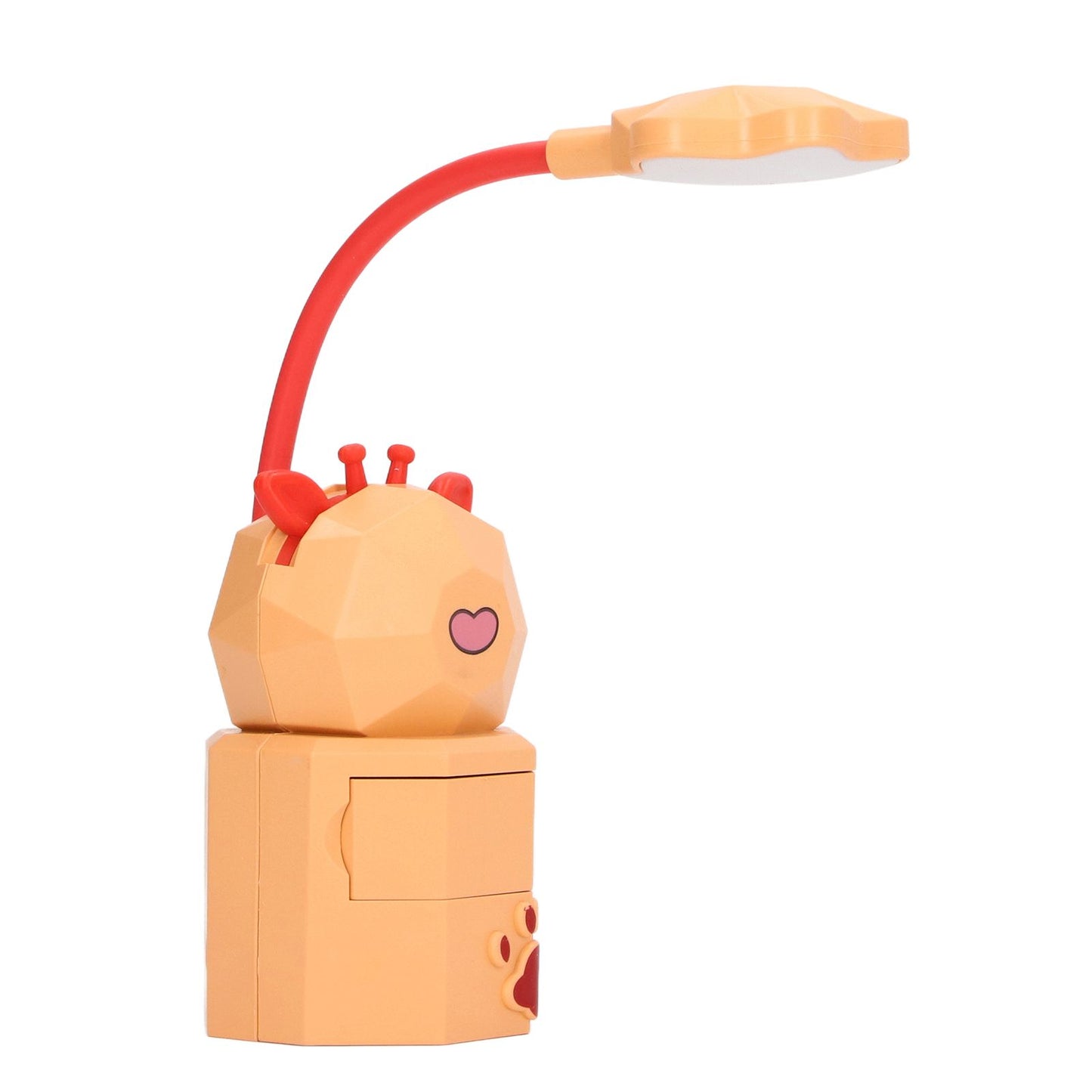 Night Lamp Desk Light LED 5V 3W Gooseneck USB Charging Deer Figurine for Home Table YC-5802 Orange