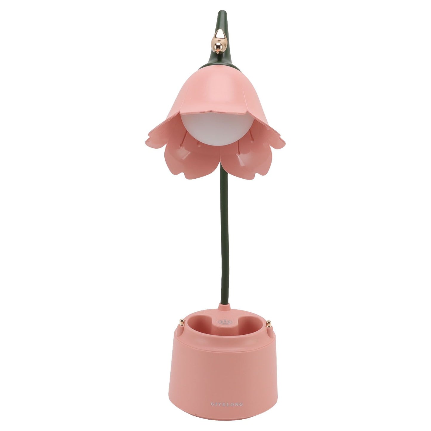 5V 3W Table Lamp USB Flowers and Birds Designed Folding Energy Saving Eye Protection Reading Light for Bedroom GL562 Pink