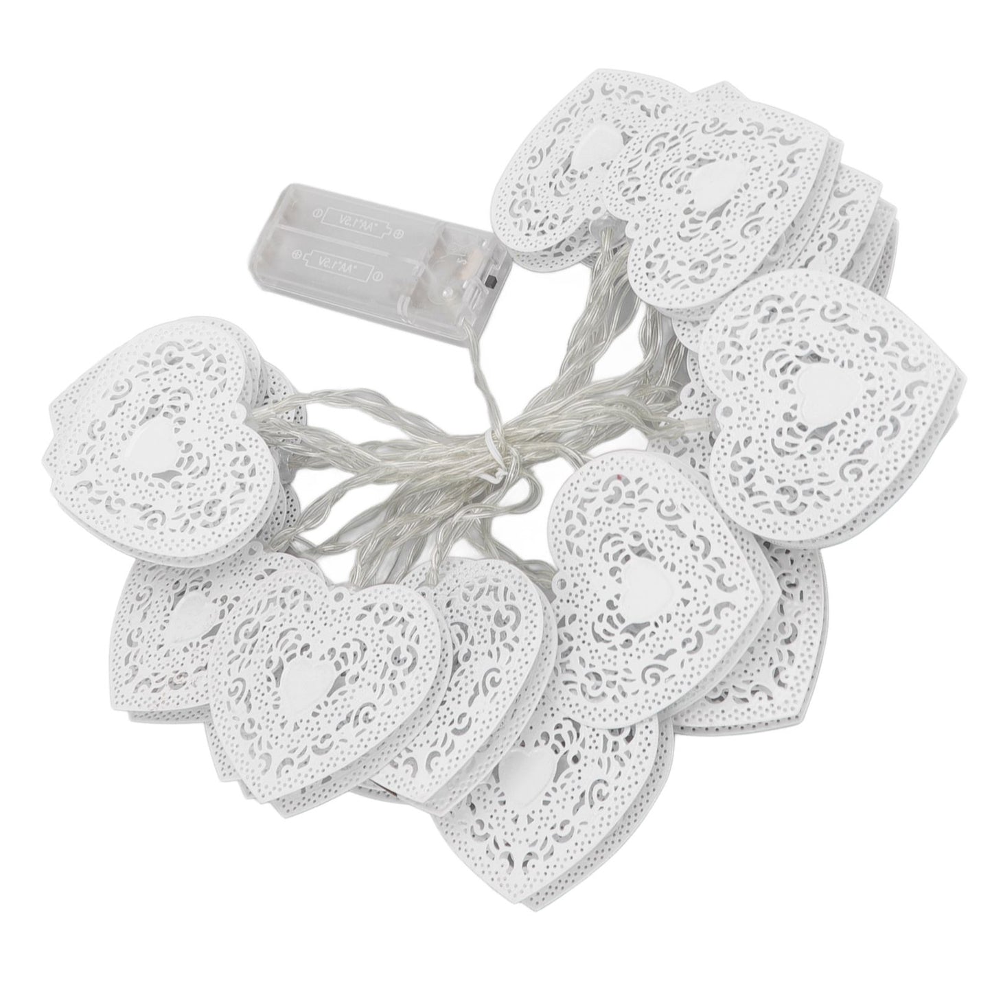 LED Love String Lights Iron 3 Meter Warm 20 Lamp Beads White Decoration Light for Valentine's Day Wedding