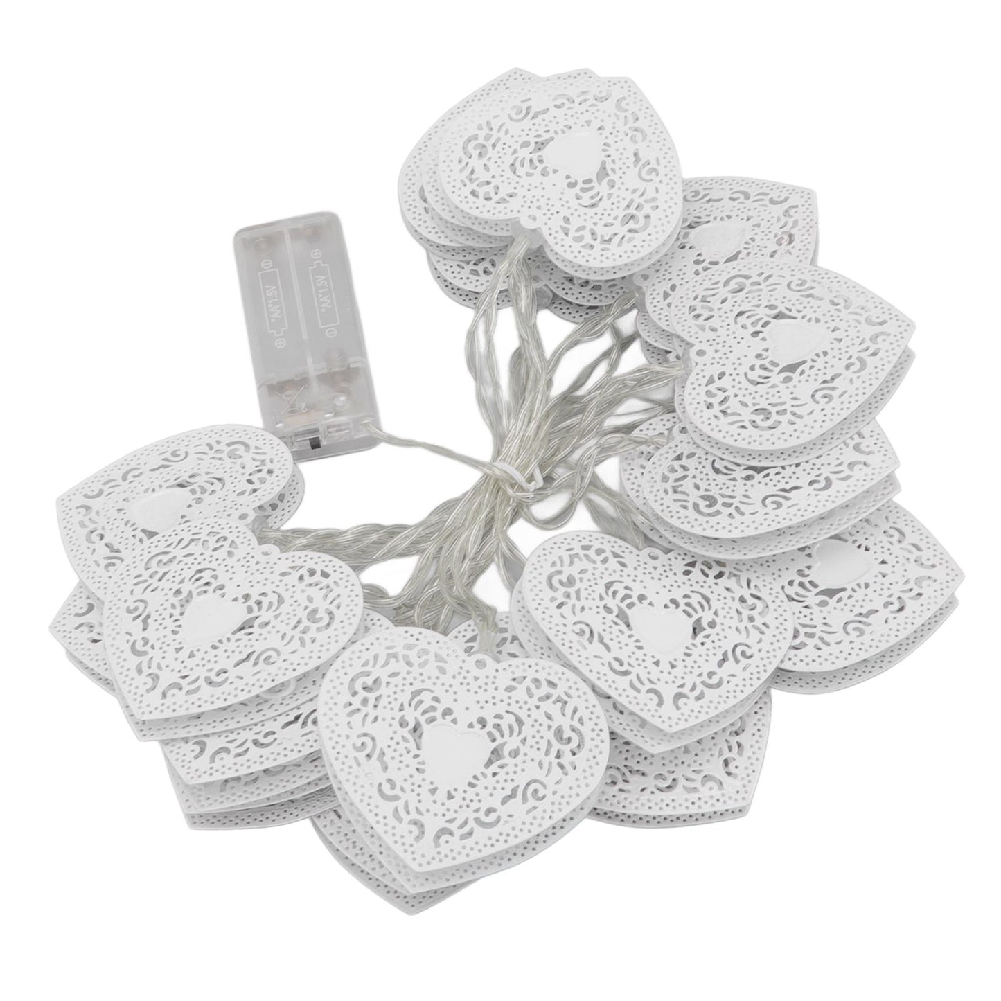 LED Love String Lights Iron 3 Meter Warm 20 Lamp Beads White Decoration Light for Valentine's Day Wedding