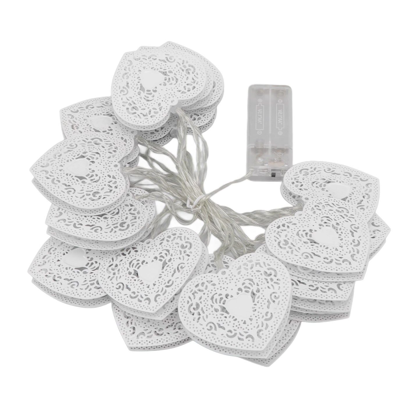 LED Love String Lights Iron 3 Meter Warm 20 Lamp Beads White Decoration Light for Valentine's Day Wedding