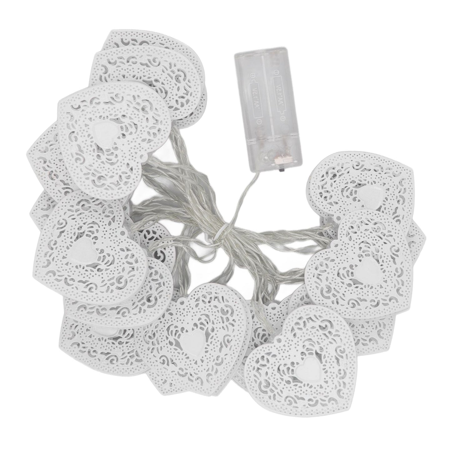 LED Love String Lights Iron 3 Meter Warm 20 Lamp Beads White Decoration Light for Valentine's Day Wedding