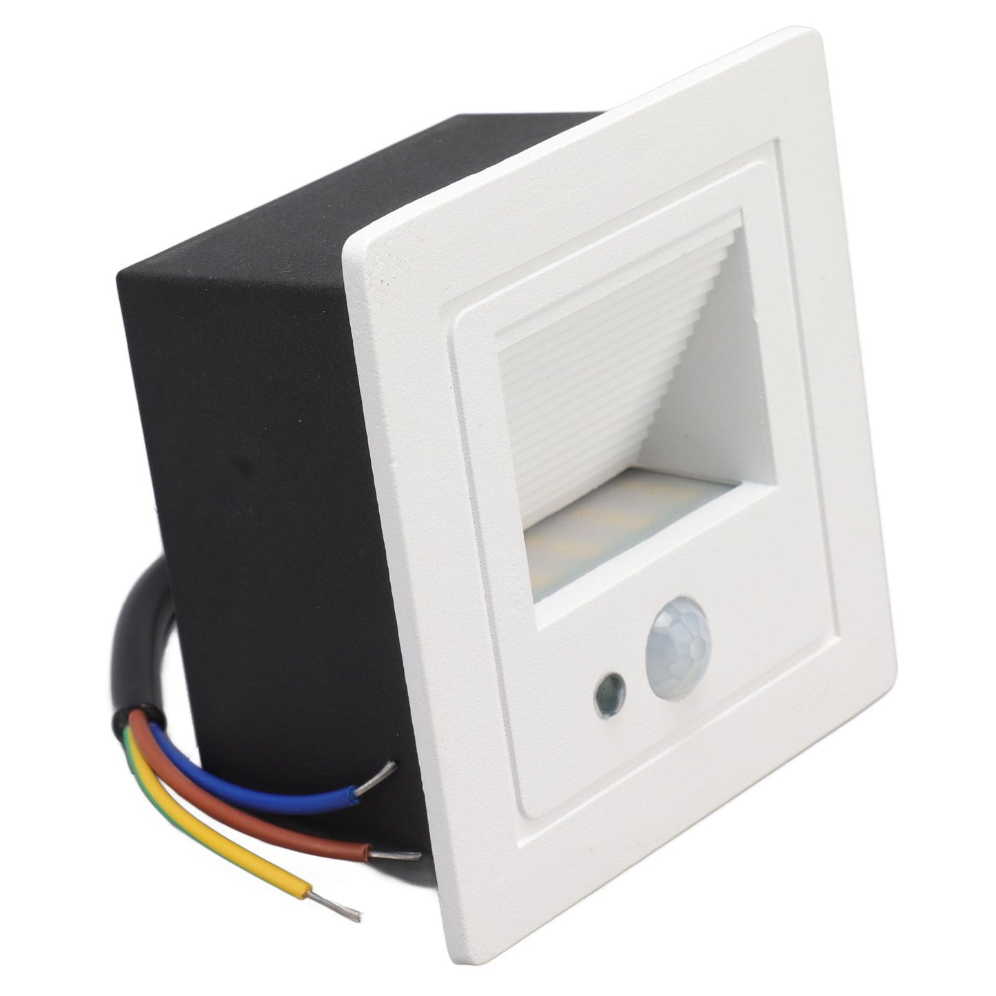 LED Corner Wall Lamp Recessed Warm White Iron Baking Varnish Body Induction Step Light for Stairway 85‑260V
