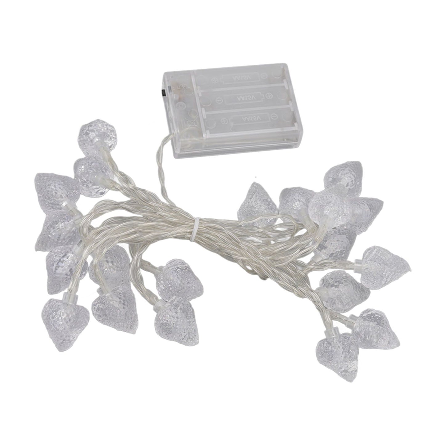 20 LEDs Christmas Lights Outdoor Strawberry Fairy String Lights Battery Powered Festival Decor Light String for Home Room