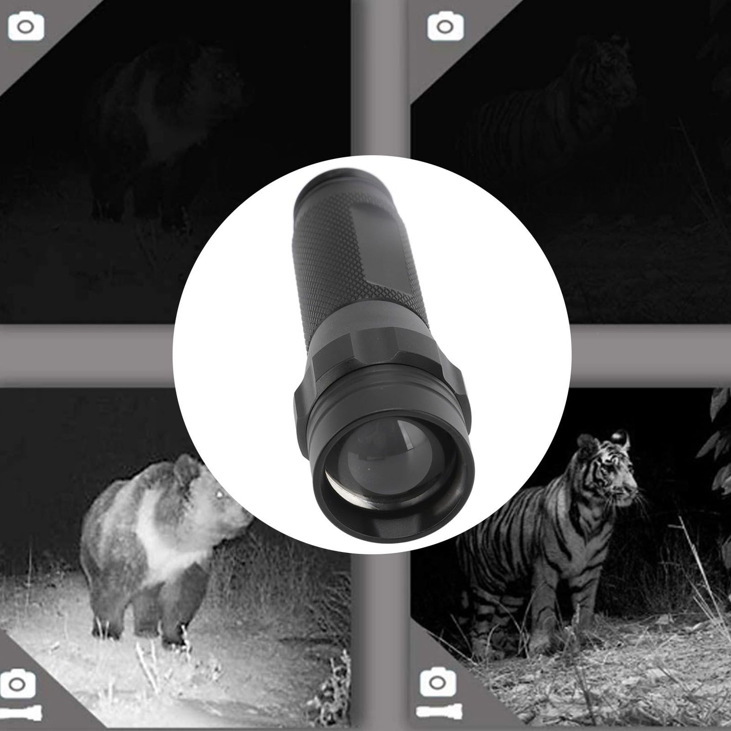 940nm IR Flashlight Night Vision Adjustment Focus Portable Flashlight for Hunting Outdoor Adventure Camping