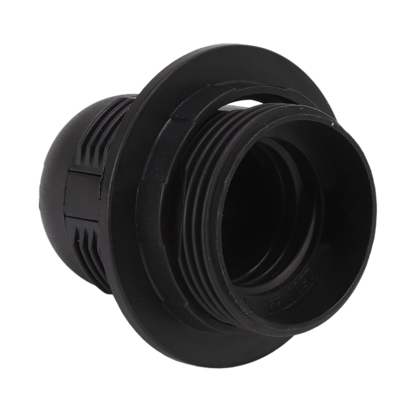 10Pcs E27 Light Base Socket Copper Core High Temperature Resistance E27 Light Holder Base with Lamp Sleeve for DIY Black