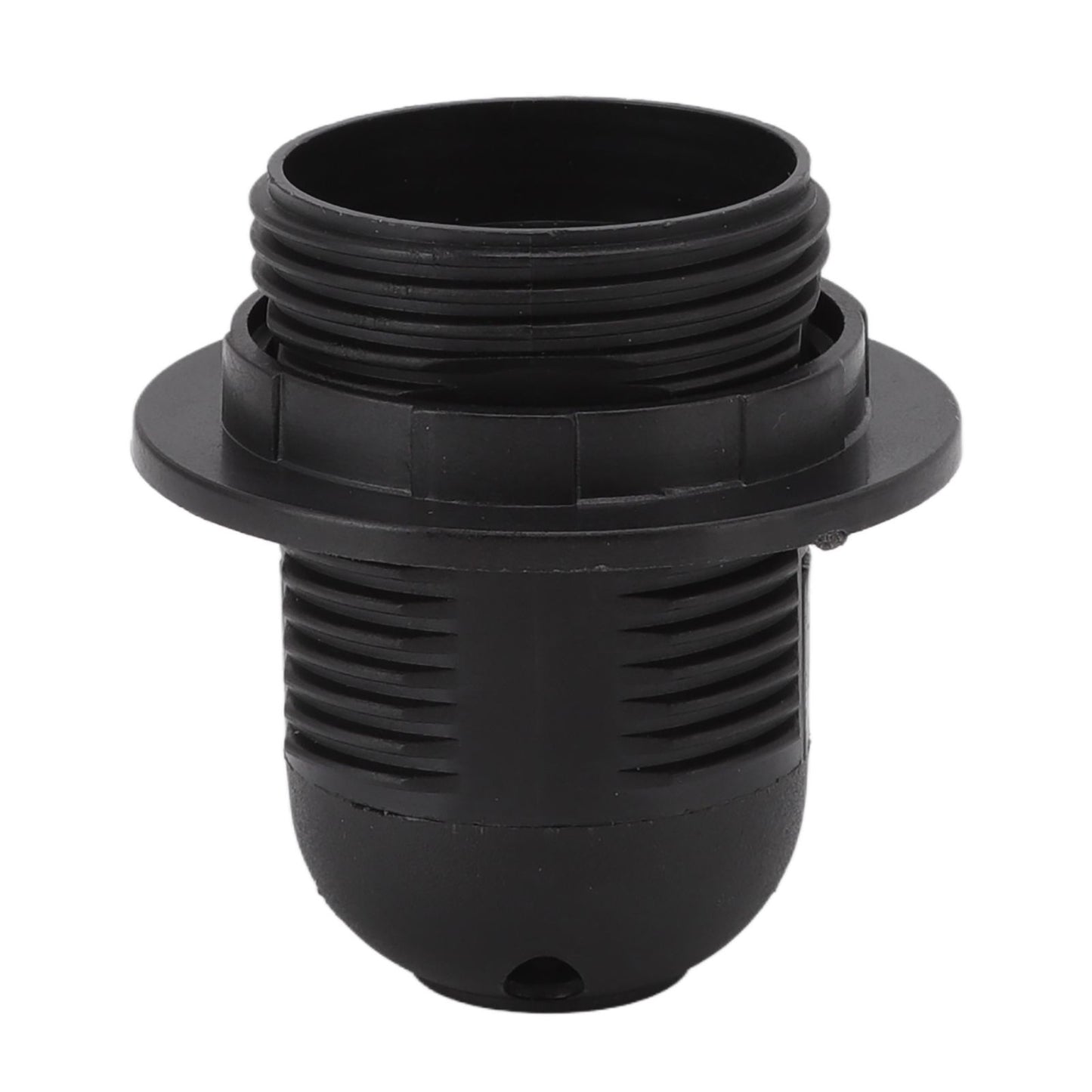 10Pcs E27 Light Base Socket Copper Core High Temperature Resistance E27 Light Holder Base with Lamp Sleeve for DIY Black