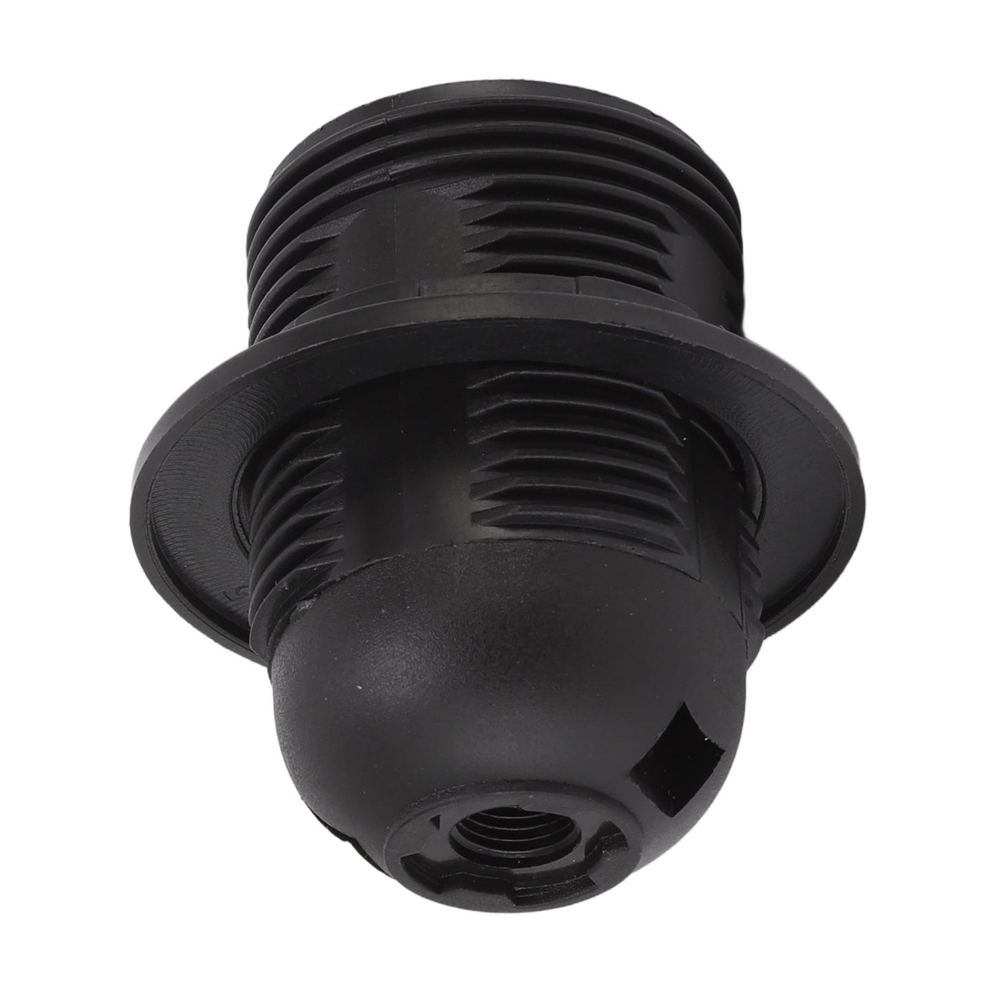 10Pcs E27 Light Base Socket Copper Core High Temperature Resistance E27 Light Holder Base with Lamp Sleeve for DIY Black
