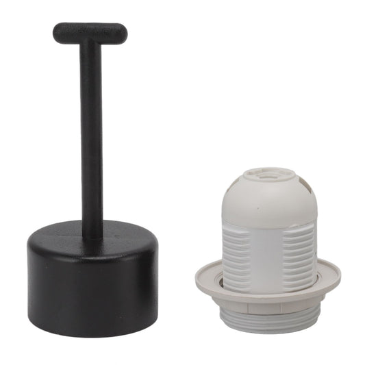 10Pcs E27 Light Base Socket Copper Core High Temperature Resistance E27 Light Holder Base with Lamp Sleeve for DIY White