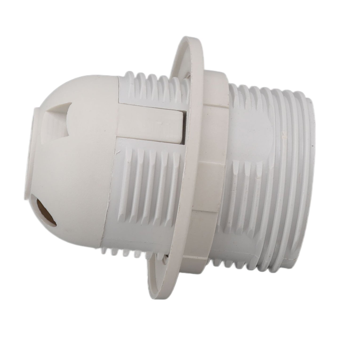 10Pcs E27 Light Base Socket Copper Core High Temperature Resistance E27 Light Holder Base with Lamp Sleeve for DIY White