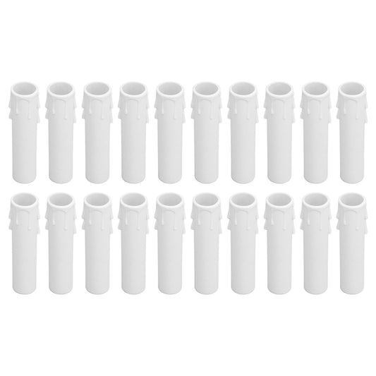 20pcs 4 Inch Candle Covers Sleeves Simulation Wax Drop E12 Candle Light Socket Covers for Chandelier