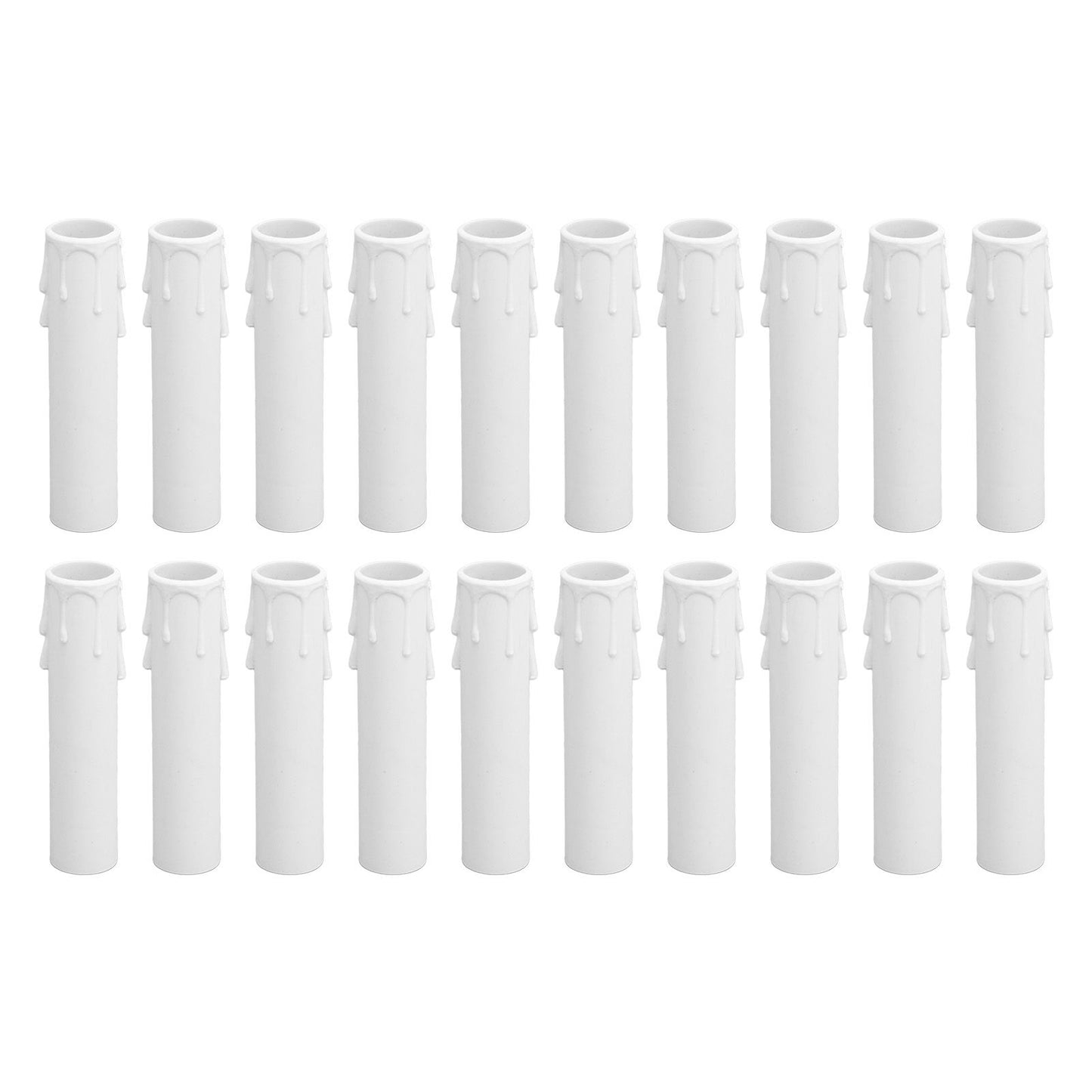 20pcs 4 Inch Candle Covers Sleeves Simulation Wax Drop E12 Candle Light Socket Covers for Chandelier