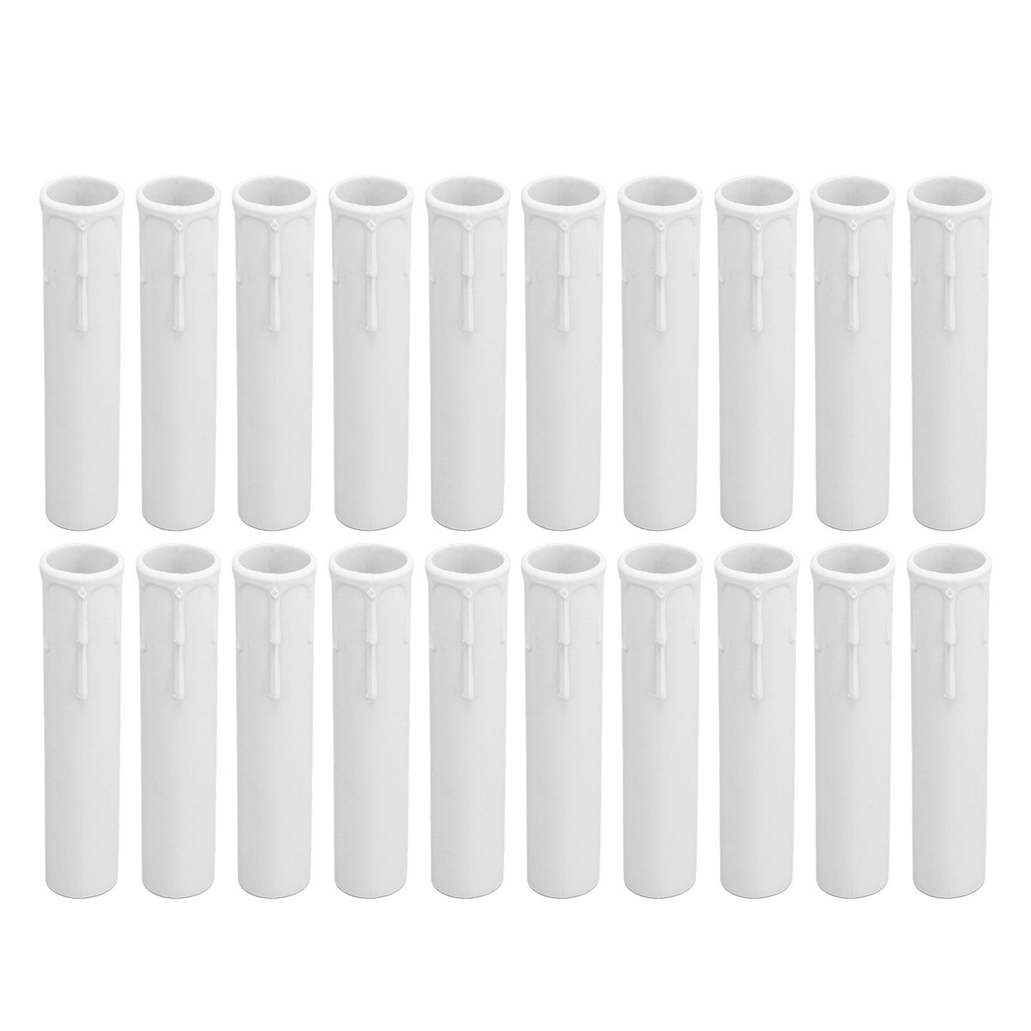 20pcs 4 Inch Candle Covers Sleeves Simulation Wax Drop E12 Candle Light Socket Covers for Chandelier