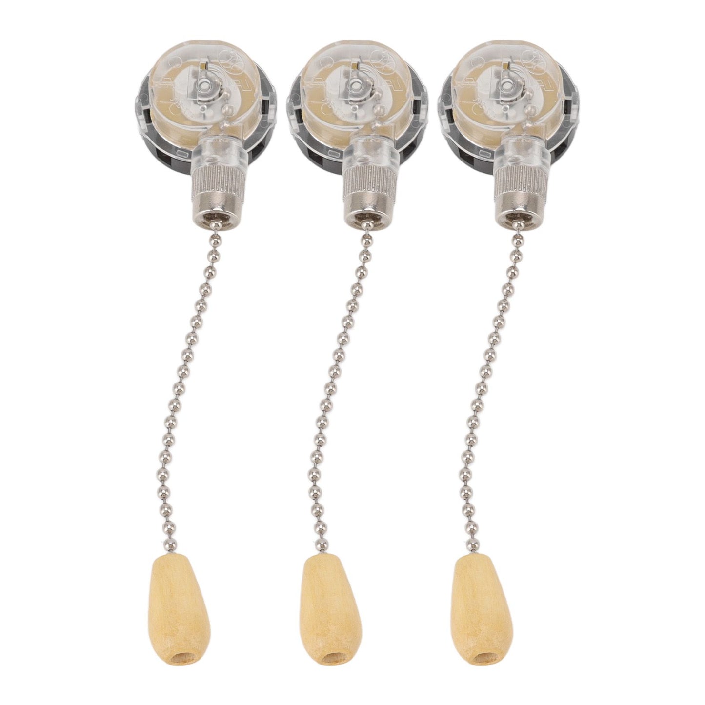 3Pcs Ceiling Fan Lamp Switch Rustproof Replacement Ceiling Light Pull Chain Switch 250V 125V Chrome