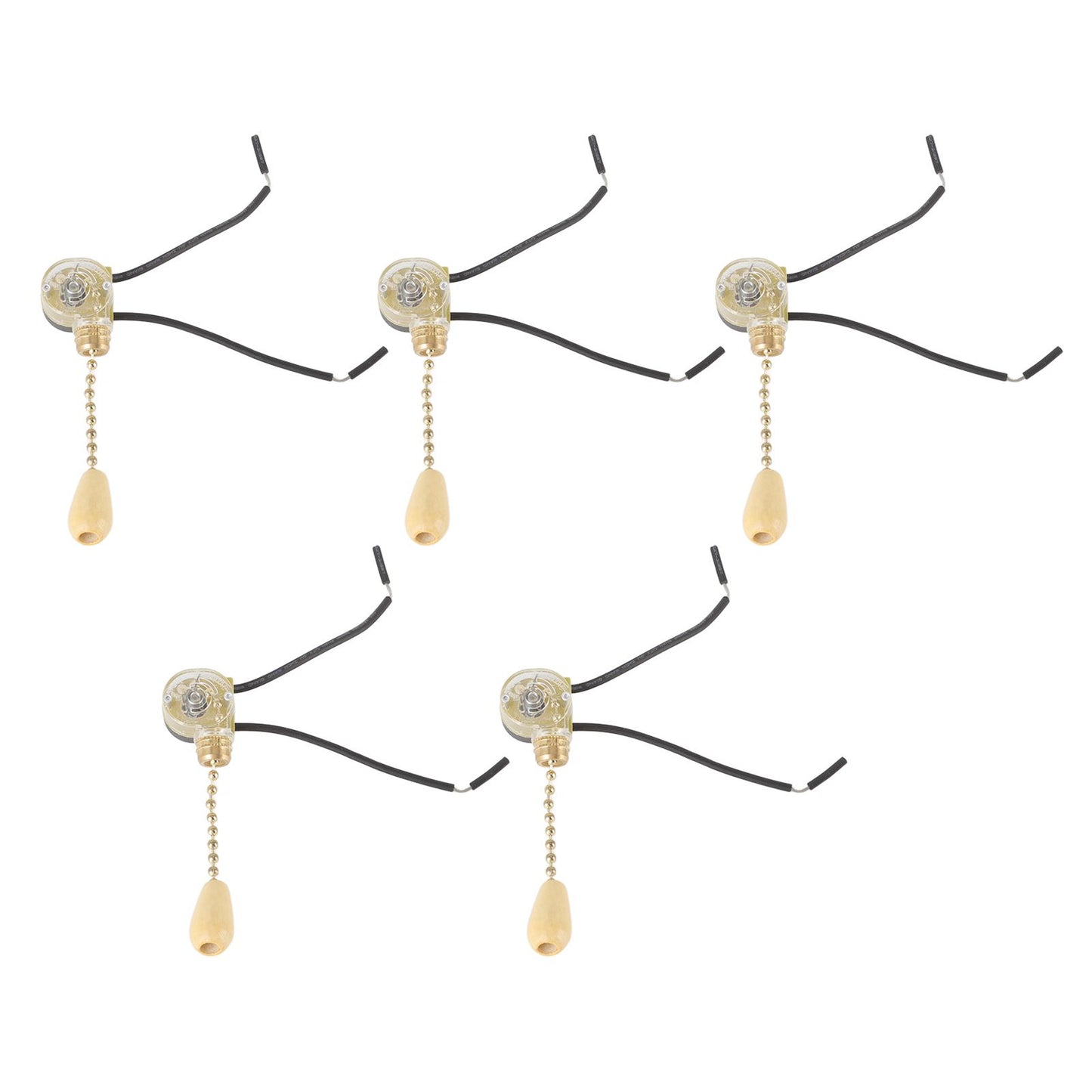 5pcs Pull Chain Switch Exquisite Replacement Ceiling Fan Light Switch Cord for Wall Lamp 250V 125V