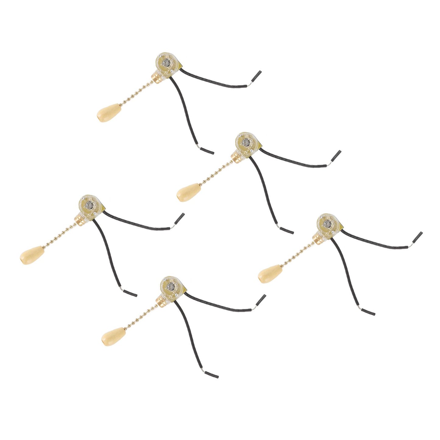 5pcs Pull Chain Switch Exquisite Replacement Ceiling Fan Light Switch Cord for Wall Lamp 250V 125V
