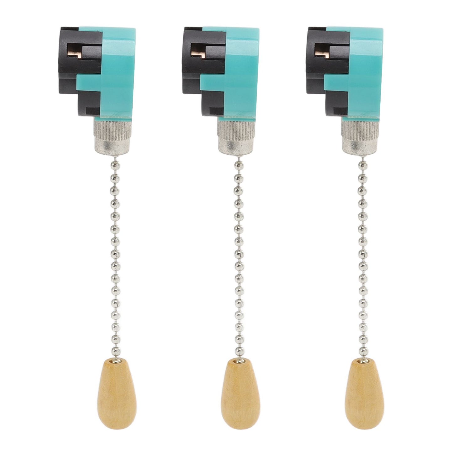 3Pcs Ceiling Light Pull Chain Switch 3 Speed 4 Wire Ceiling Fan Lamp Switch for Ceiling Lamp Fan Lamp Wall Lamp Chrome