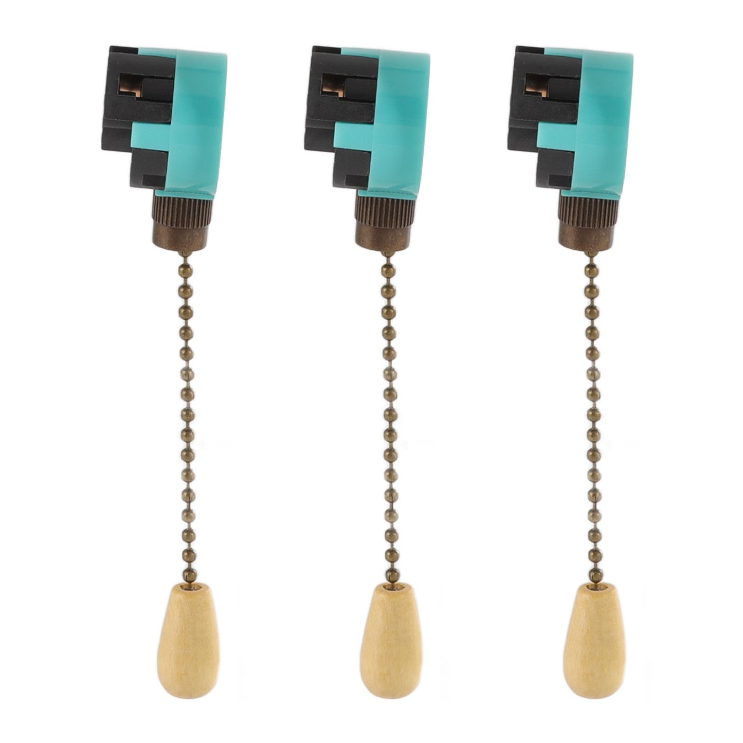 3Pcs Ceiling Light Pull Chain Switch 3 Speed 4 Wire Ceiling Fan Lamp Switch for Ceiling Lamp Fan Lamp Wall Lamp Bronze