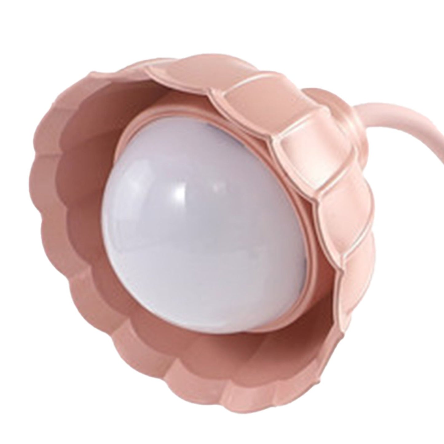 LED Reading Light Plastic Flower Shaped Touch Sensitive USB Charging Folding Table Lamp for Bedroom Dormitory Pink
